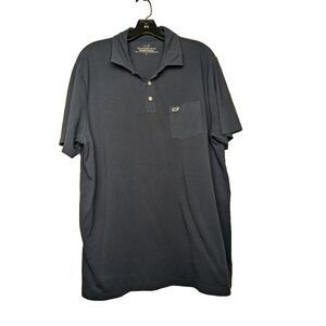 Vineyard Vines Mens Edgartown Performance Polo‎ Short Sleeve Blue Large Golf